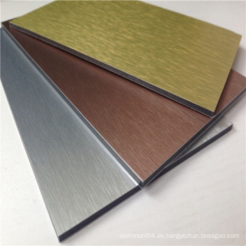 Panel compuesto de aluminio cepillado